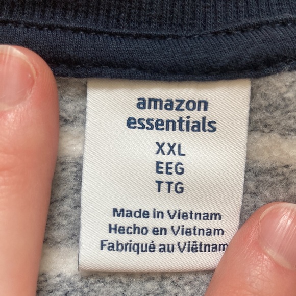 Amazon Essentials striped lightweight sweatshirt. Size XXL - Picture 2 of 6